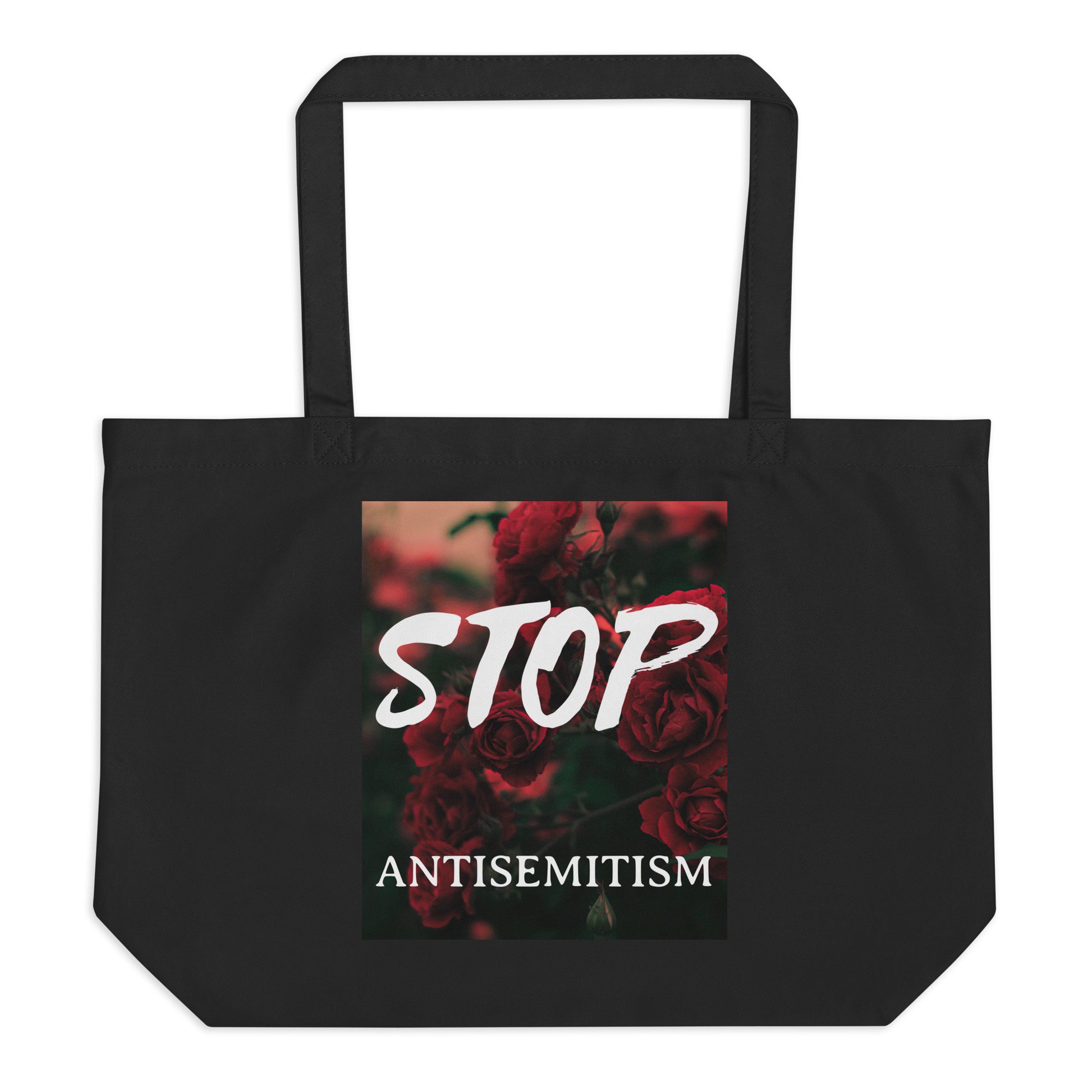 Flower Power | Antisemitism | Large Organic Tote Bag Jouparty