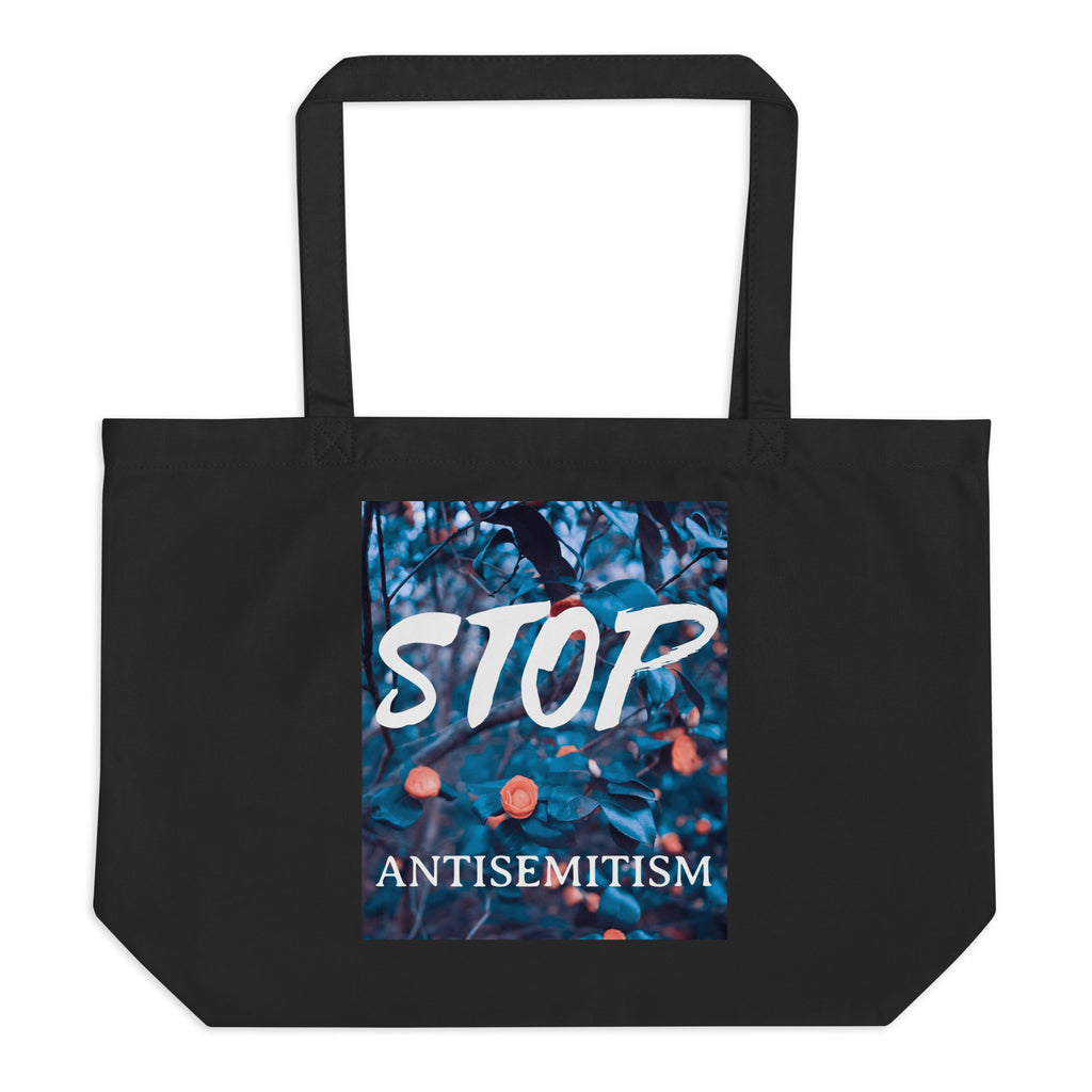 Flower Power | Antisemitism | Large Organic Tote Bag Jouparty