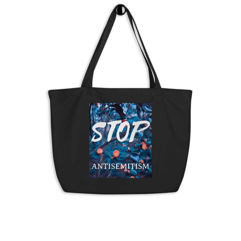 Flower Power | Antisemitism | Large Organic Tote Bag