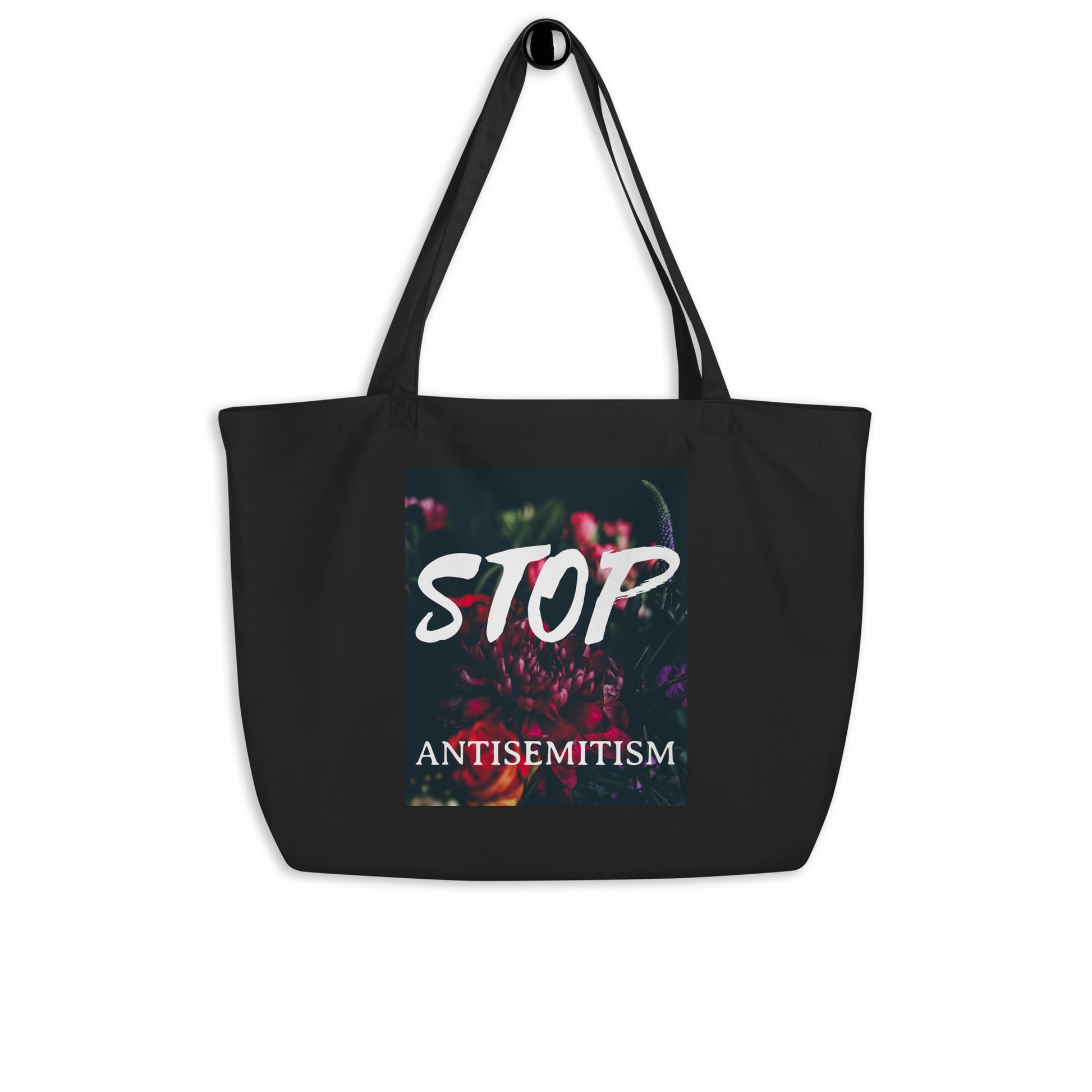 Flower Power | Antisemitism | Large Organic Tote Bag