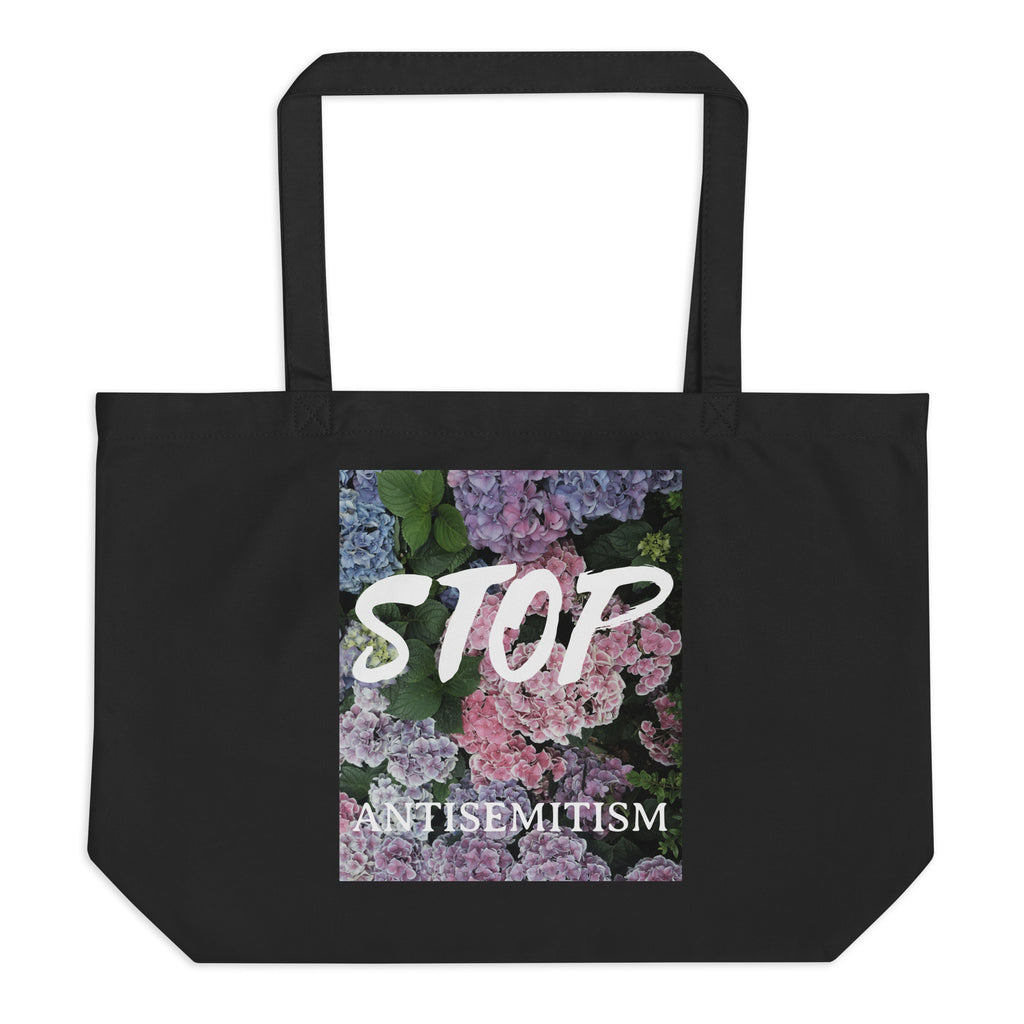 Flower Power | Antisemitism | Large Organic Tote Bag Jouparty