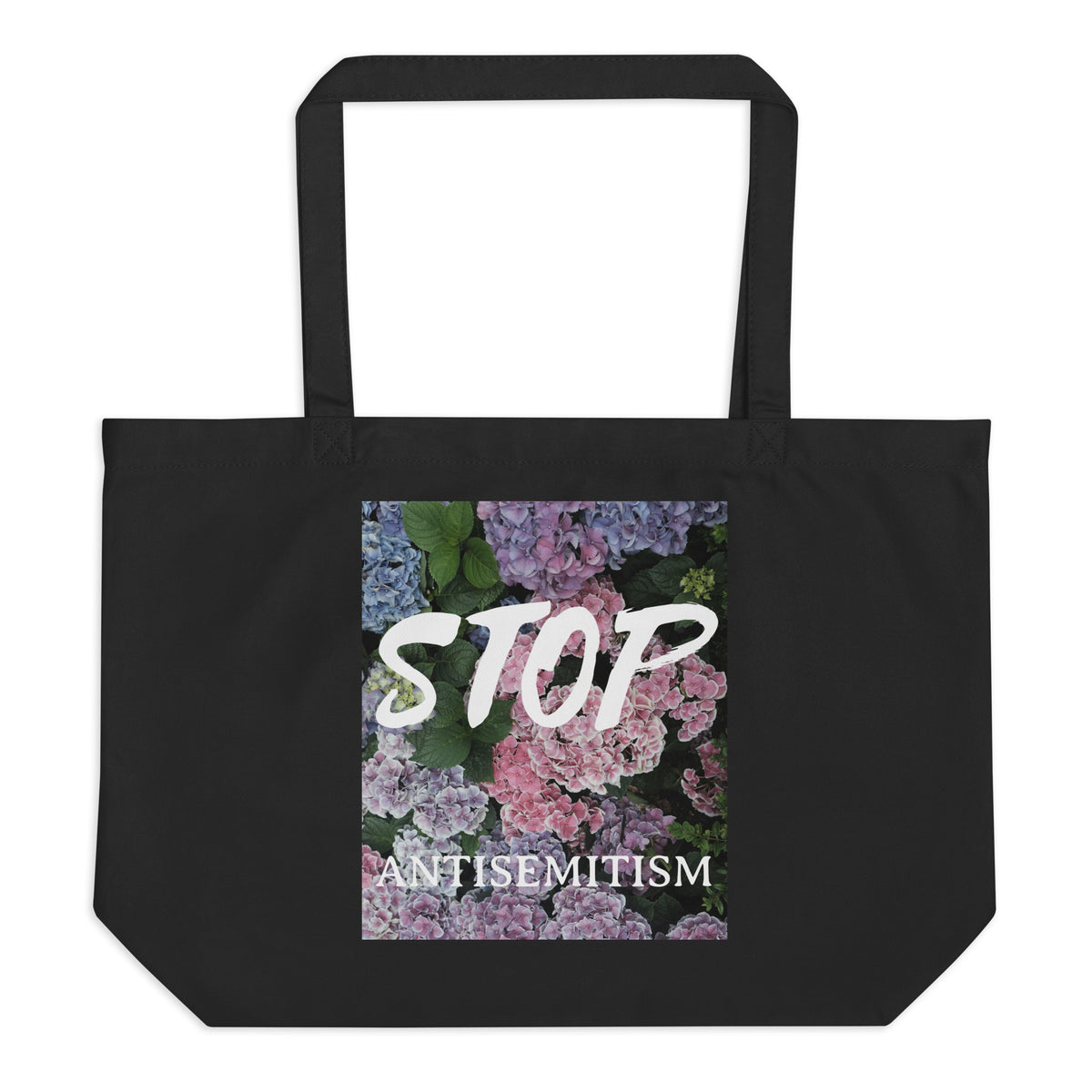 Flower Power | Antisemitism | Large Organic Tote Bag Jouparty
