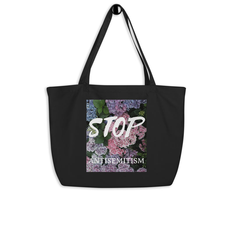 Flower Power | Antisemitism | Large Organic Tote Bag