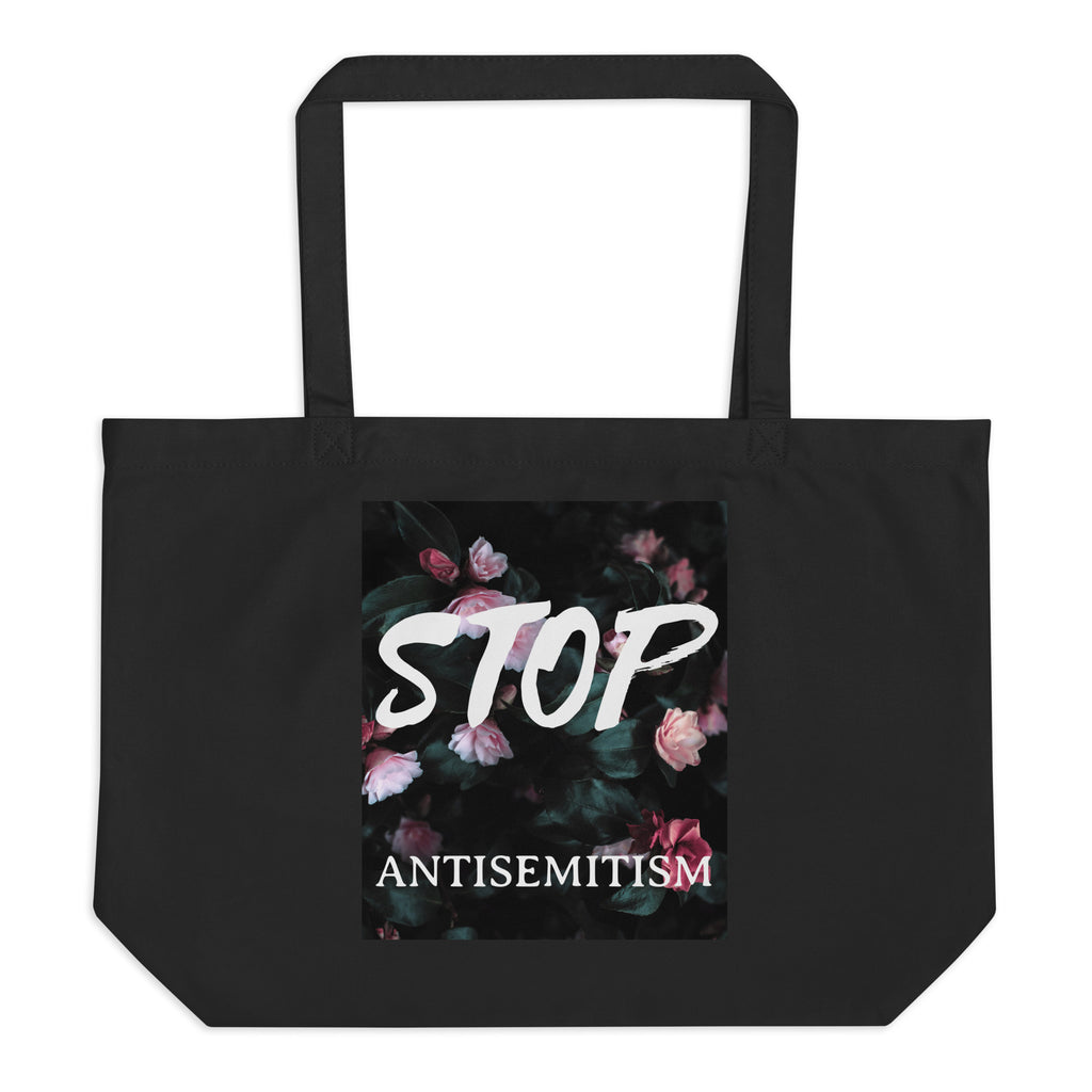 Flower Power | Antisemitism | Large Organic Tote Bag