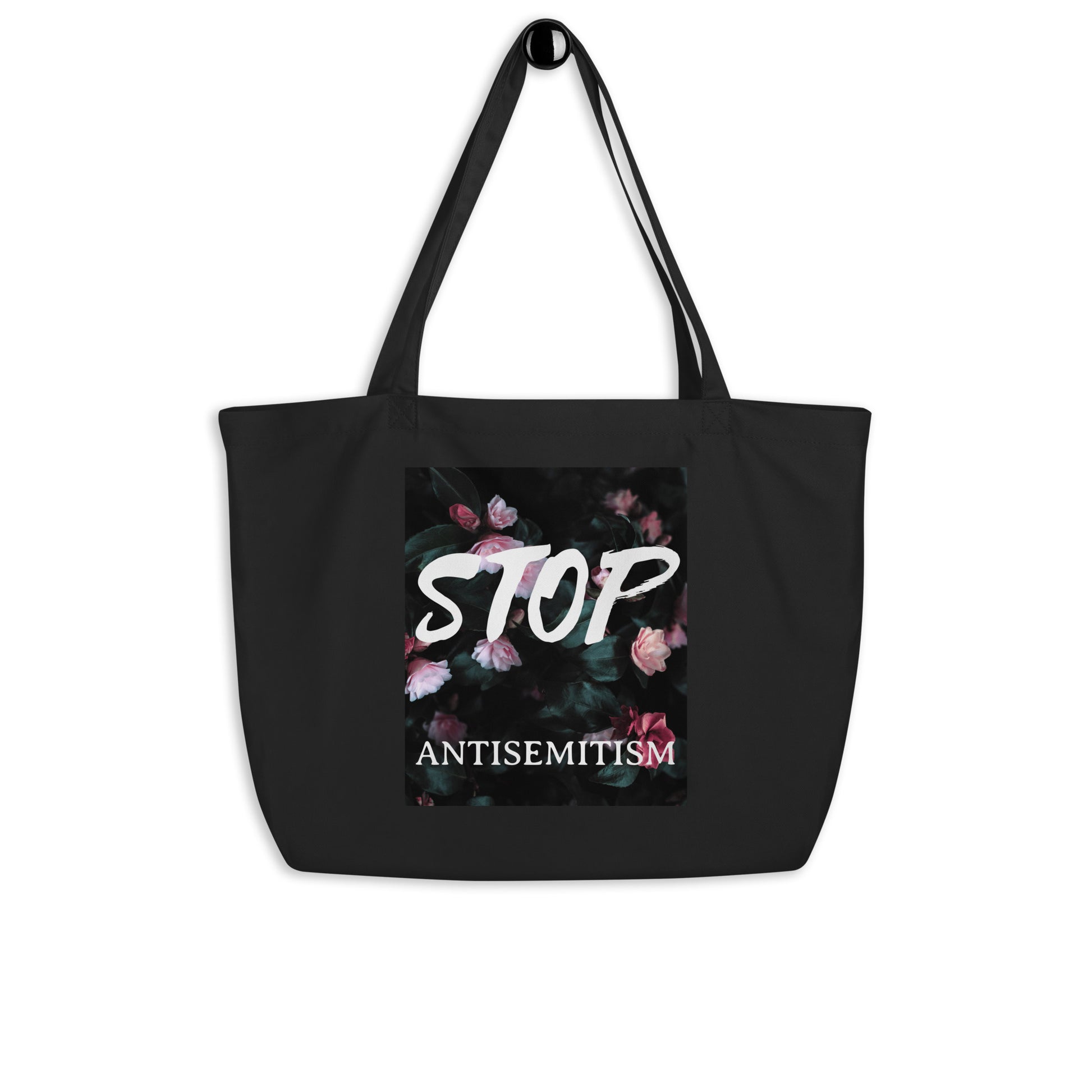 Flower Power | Antisemitism | Large Organic Tote Bag