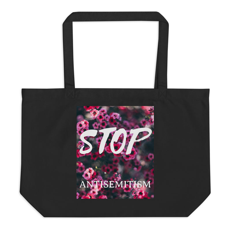 Flower Power | Antisemitism | Large Organic Tote Bag