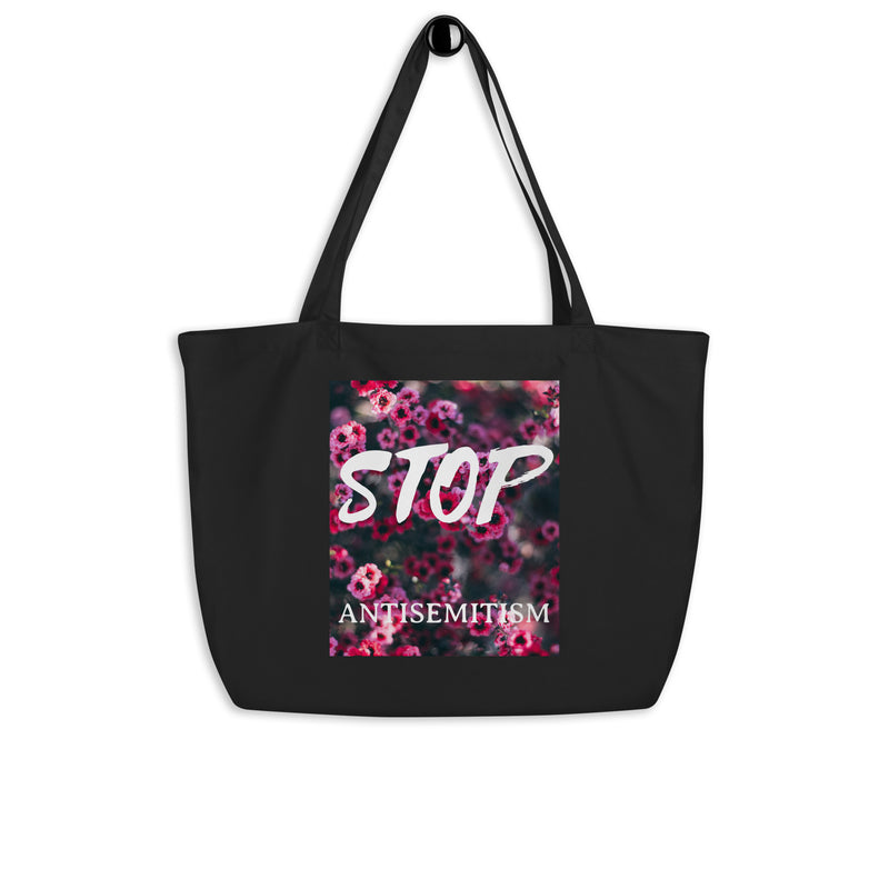 Flower Power | Antisemitism | Large Organic Tote Bag