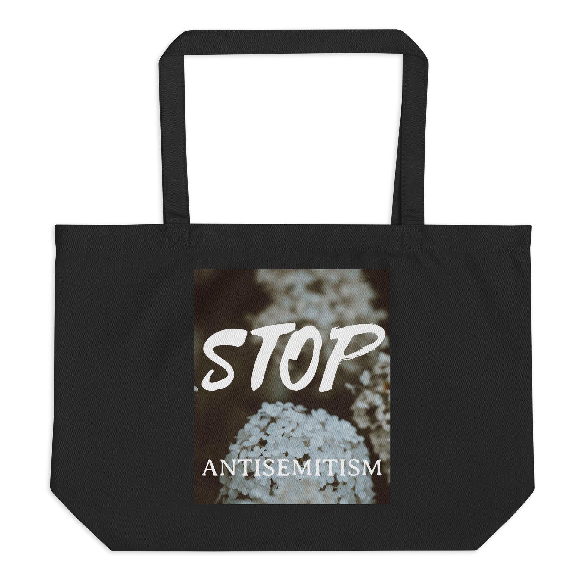 Flower Power | Antisemitism | Large Organic Tote Bag