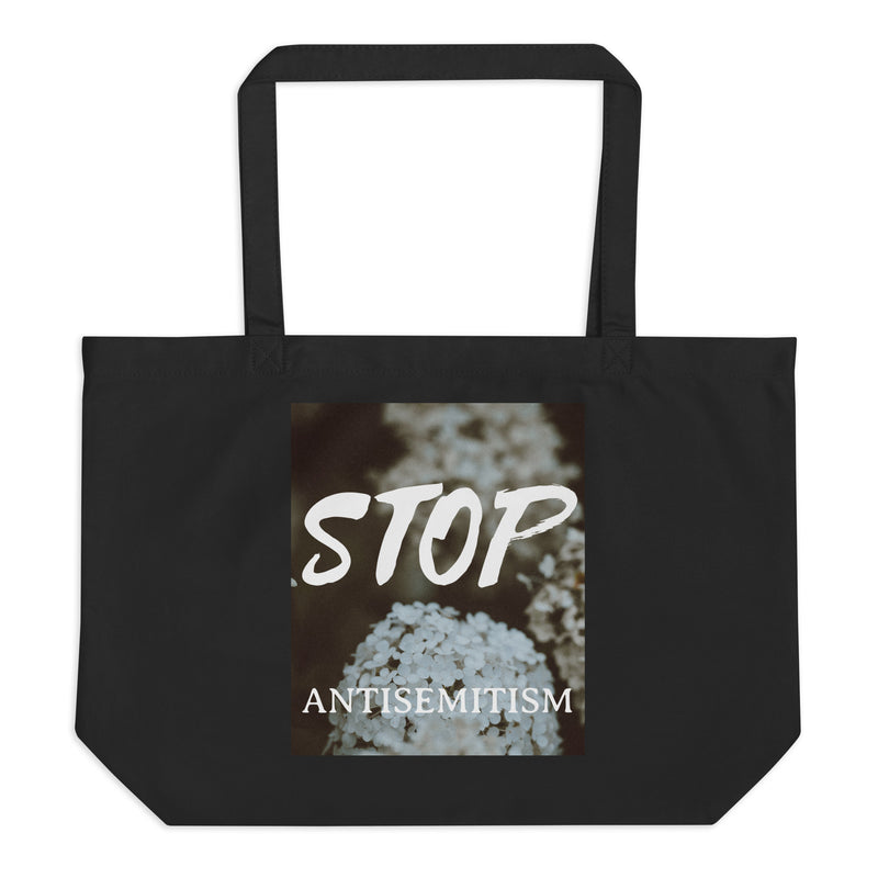 Flower Power | Antisemitism | Large Organic Tote Bag