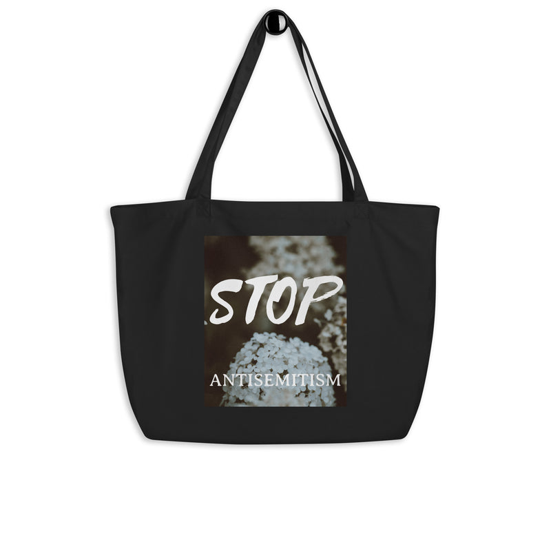 Flower Power | Antisemitism | Large Organic Tote Bag
