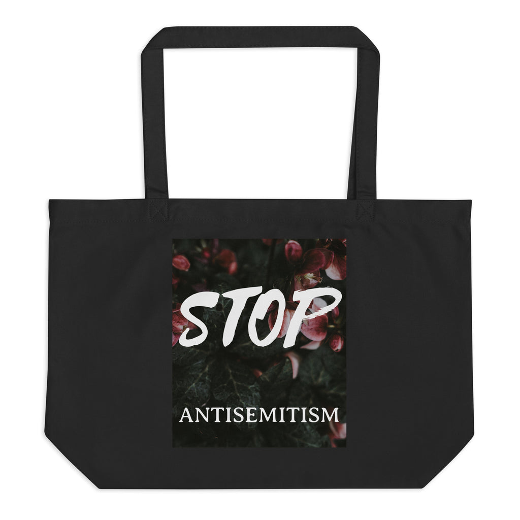 Flower Power | Antisemitism | Large Organic Tote Bag Jouparty