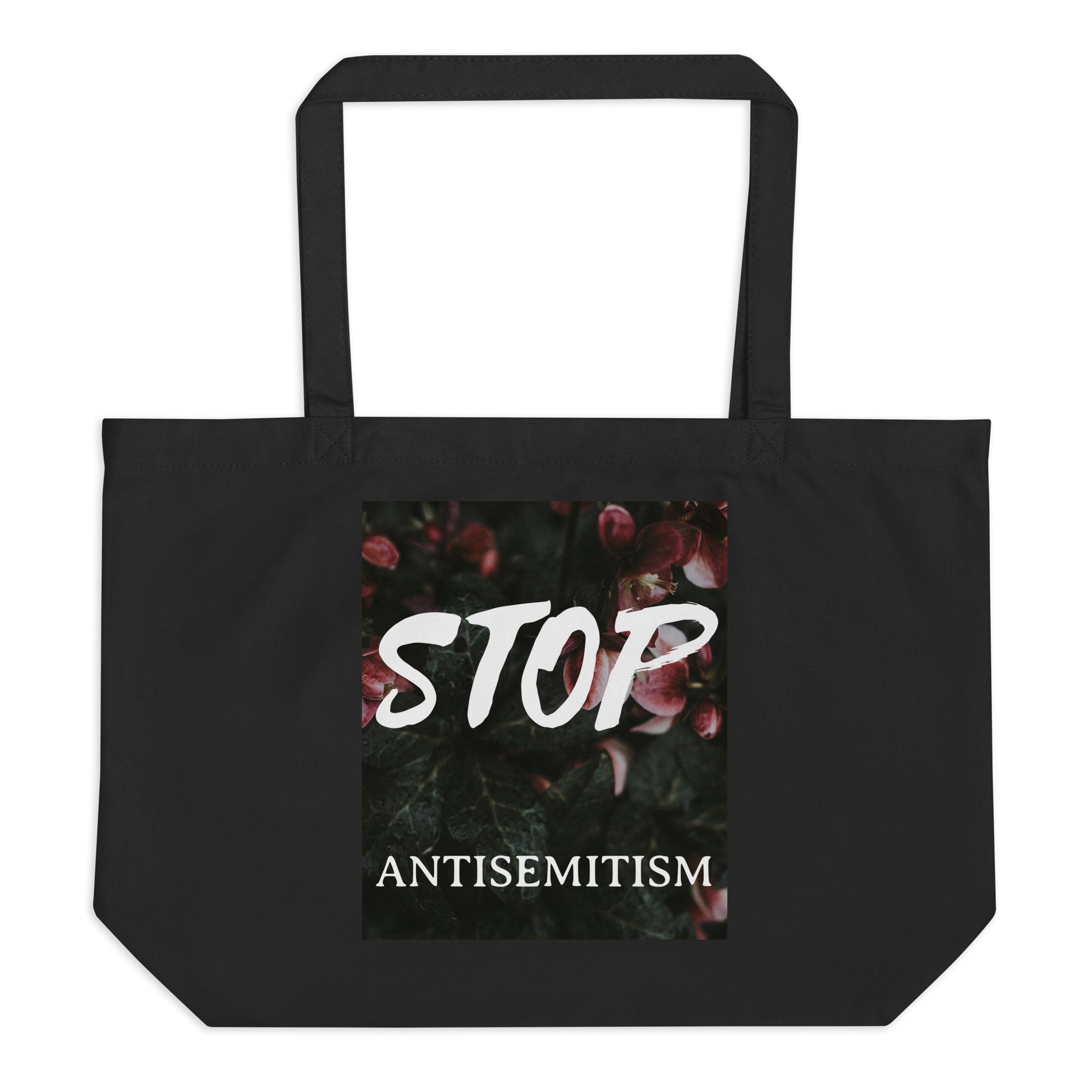 Flower Power | Antisemitism | Large Organic Tote Bag Jouparty