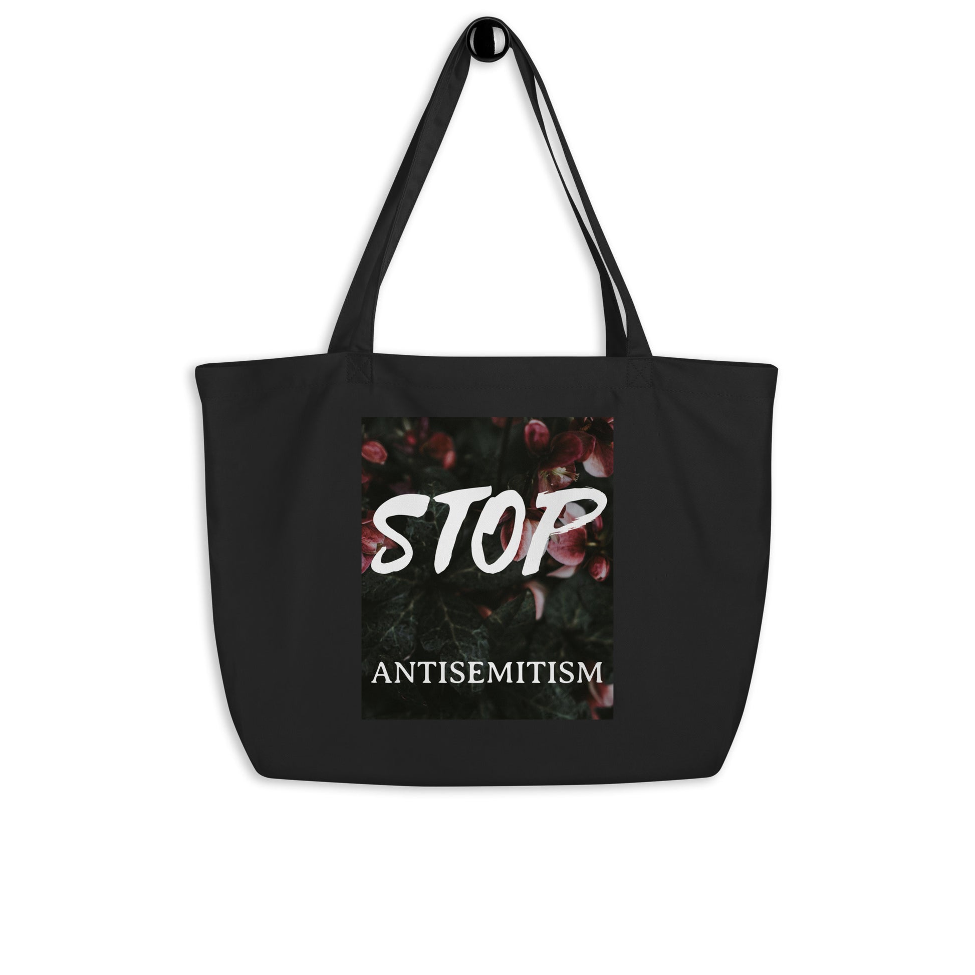 Flower Power | Antisemitism | Large Organic Tote Bag Jouparty