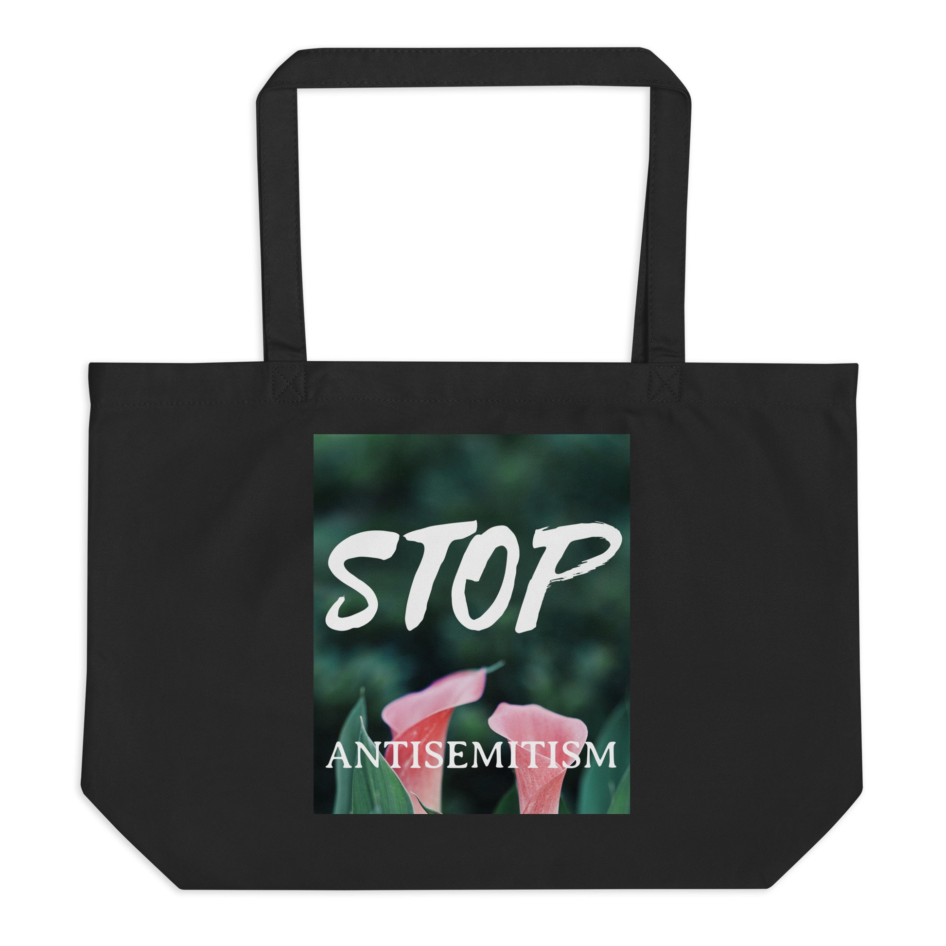 Flower Power | Antisemitism | Large Organic Tote Bag