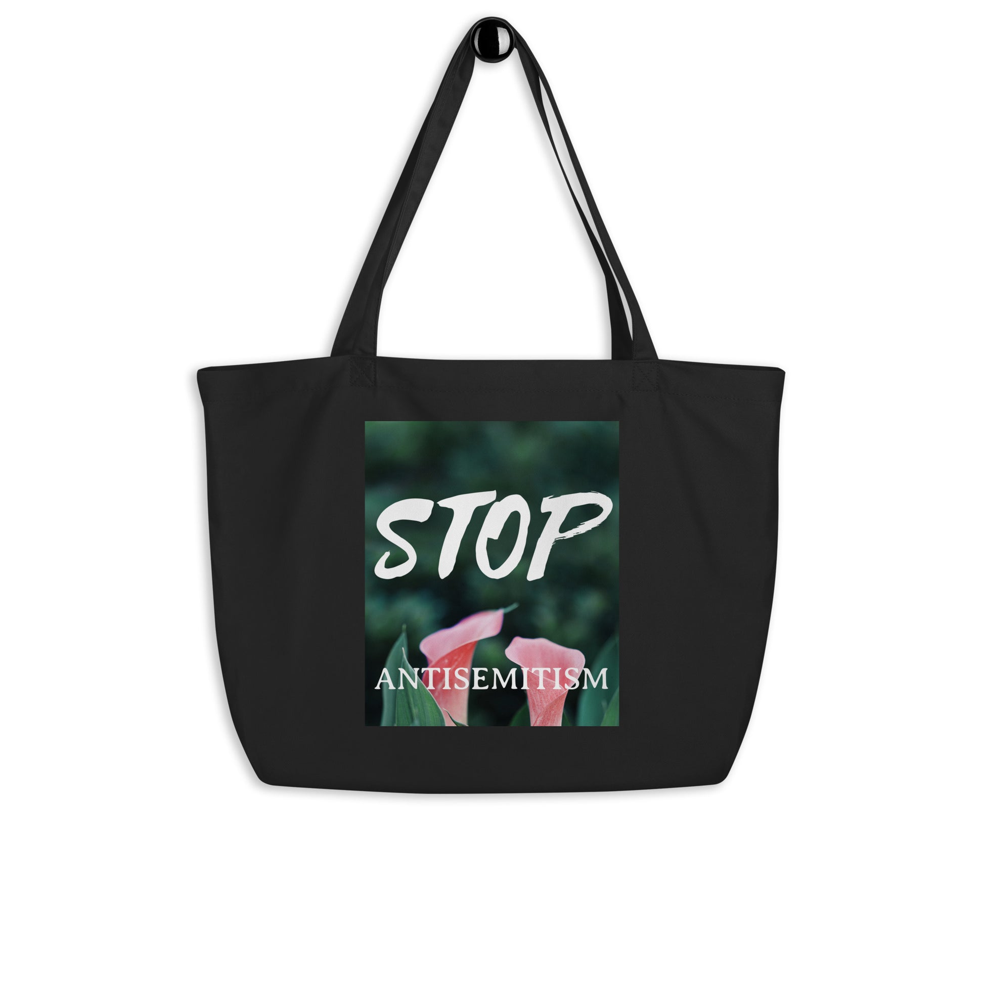 Flower Power | Antisemitism | Large Organic Tote Bag