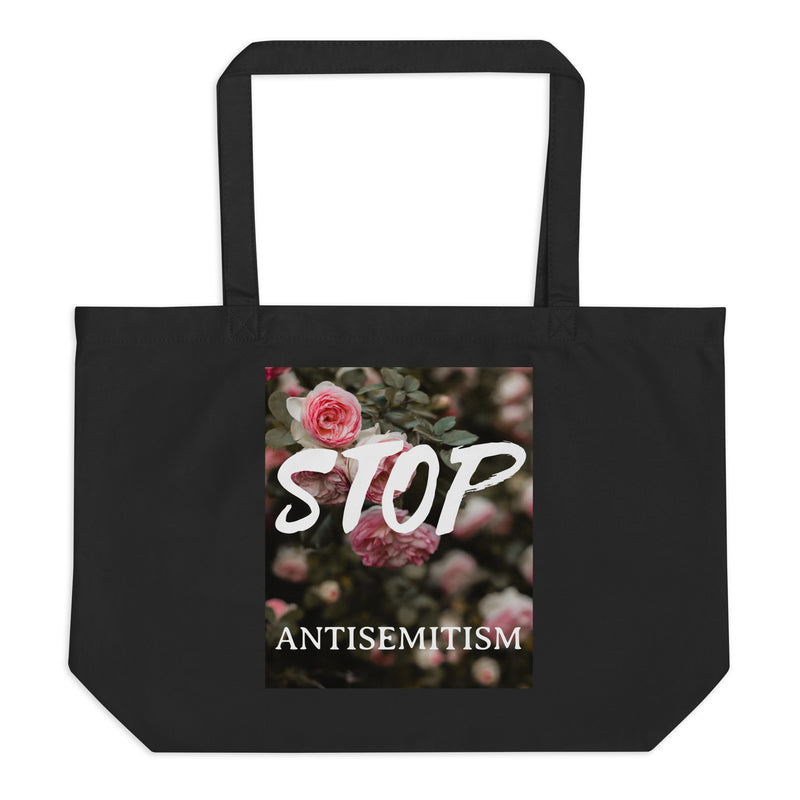 Flower Power | Antisemitism | Large Organic Tote Bag
