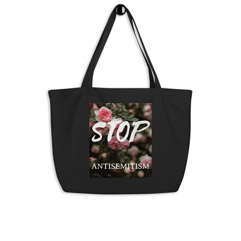 Flower Power | Antisemitism | Large Organic Tote Bag Jouparty