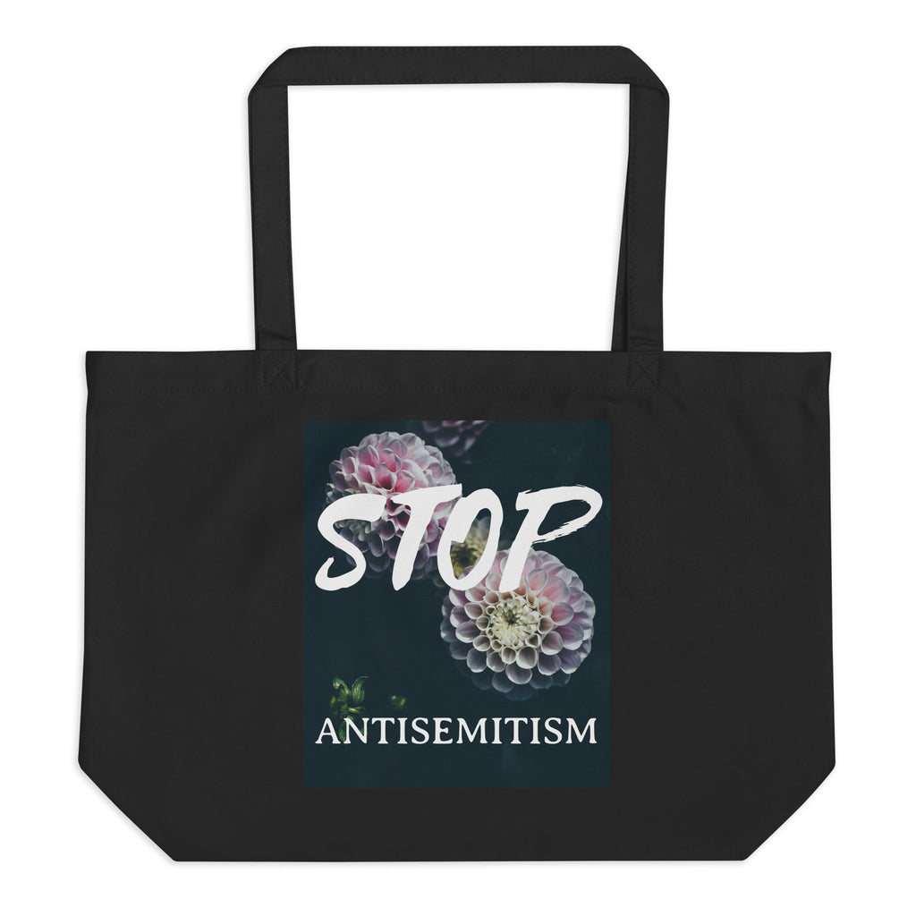 Flower Power | Antisemitism | Large Organic Tote Bag Jouparty
