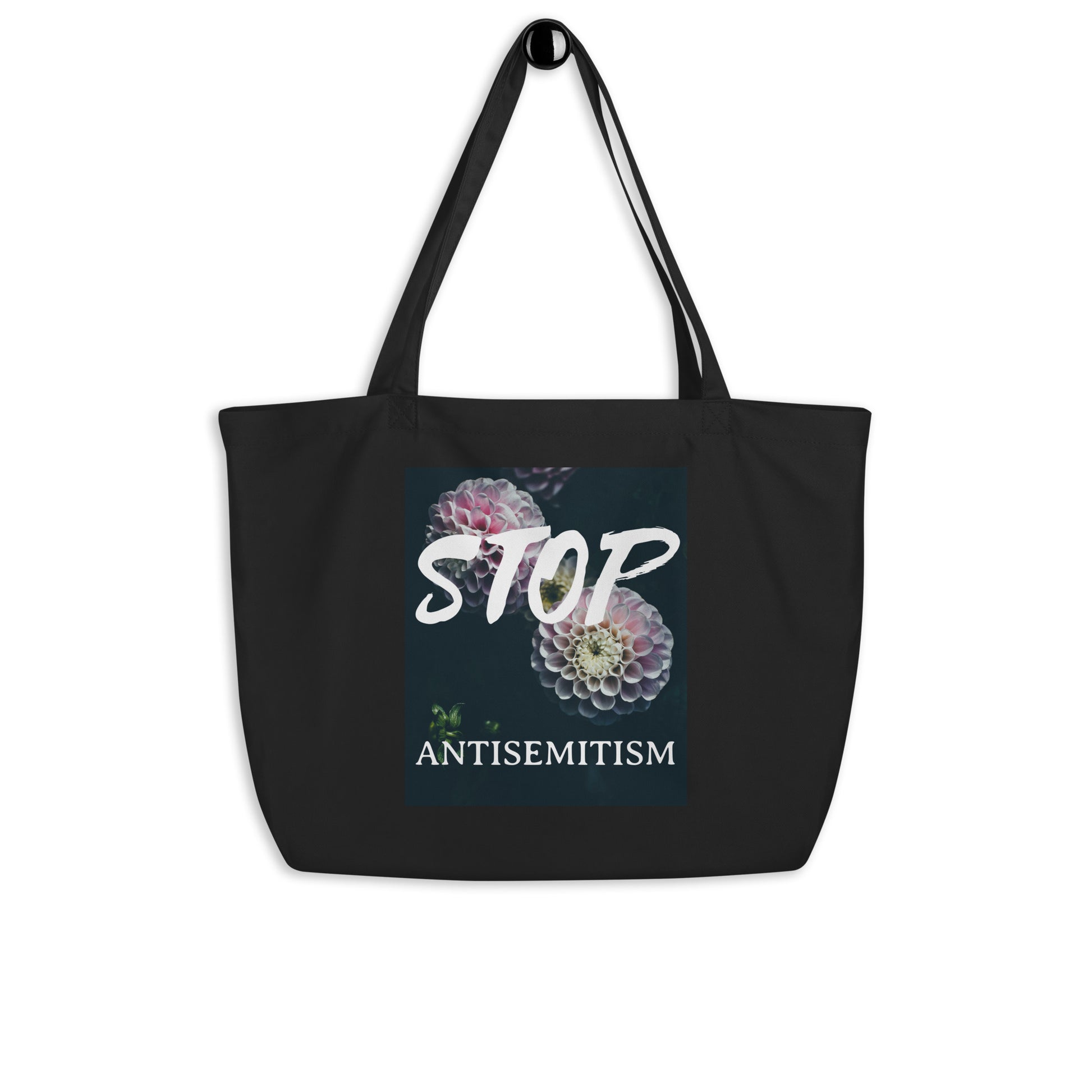 Flower Power | Antisemitism | Large Organic Tote Bag Jouparty