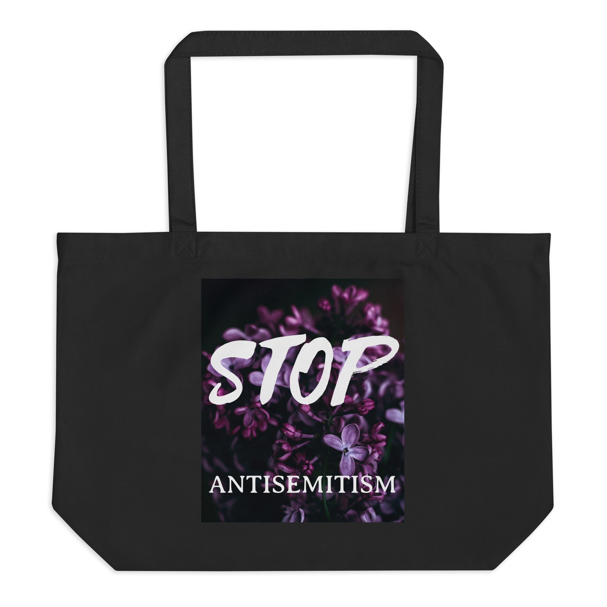 Flower Power | Antisemitism | Large Organic Tote Bag Jouparty