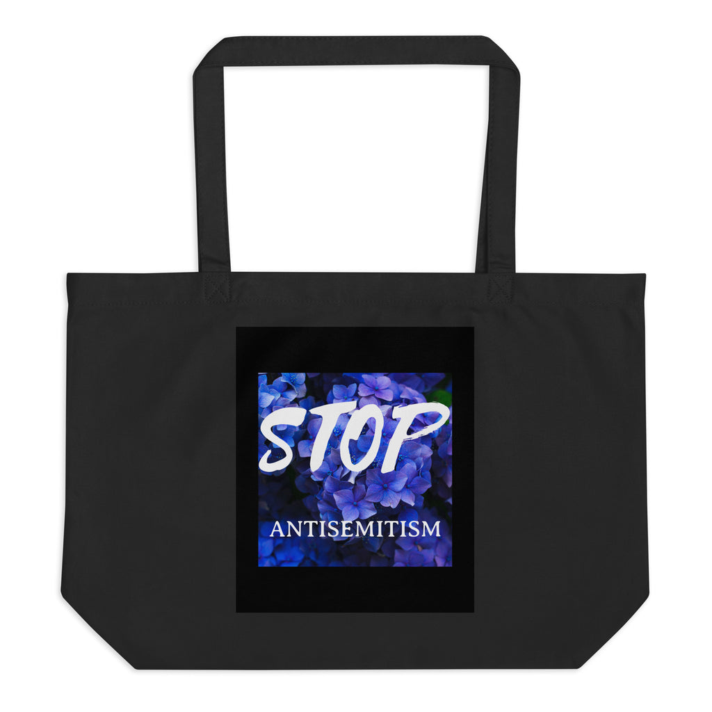 Flower Power | Antisemitism | Large Organic Tote Bag Jouparty