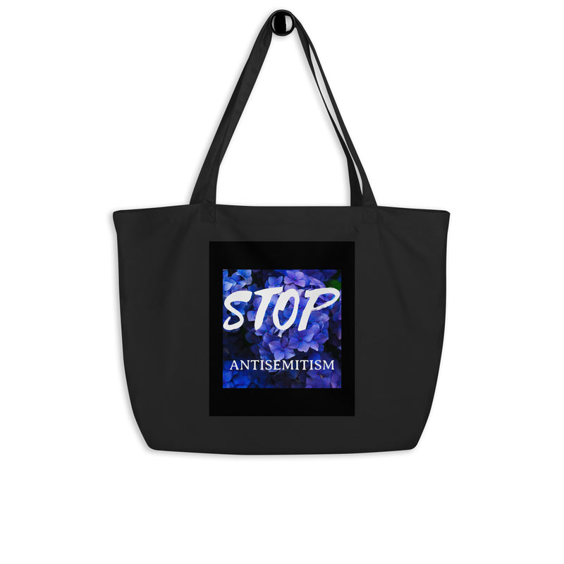 Flower Power | Antisemitism | Large Organic Tote Bag