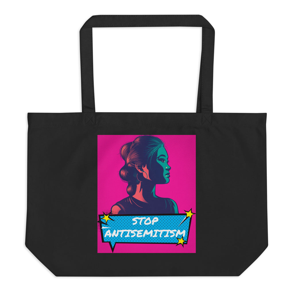 Pop Art Style | Antisemitism | Large Organic Tote Bag