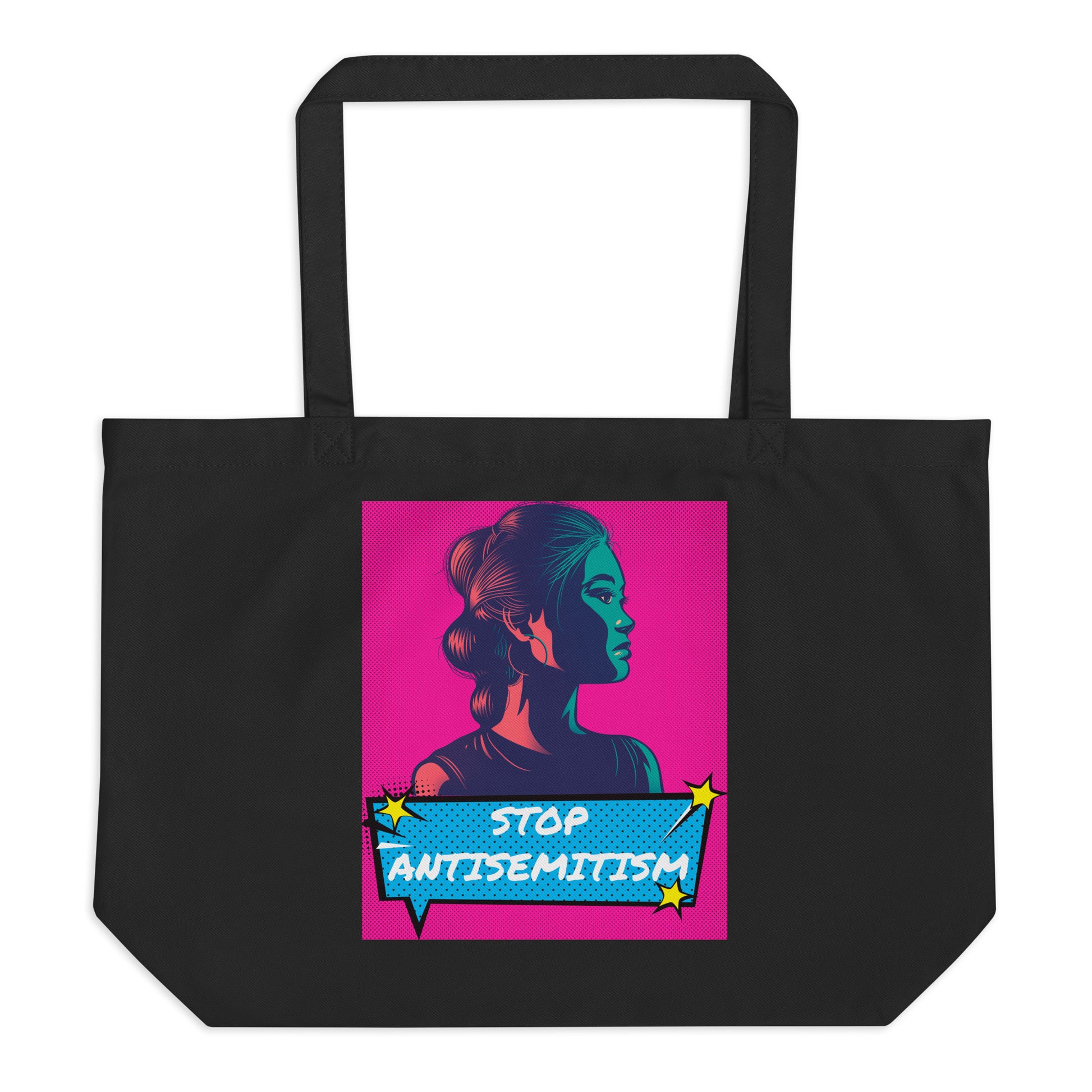 Pop Art Style | Antisemitism | Large Organic Tote Bag