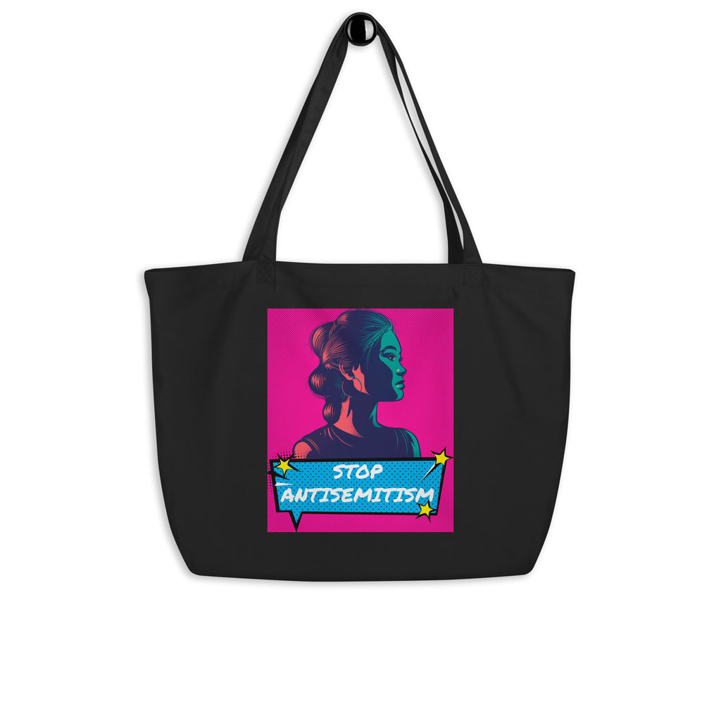 Pop Art Style | Antisemitism | Large Organic Tote Bag