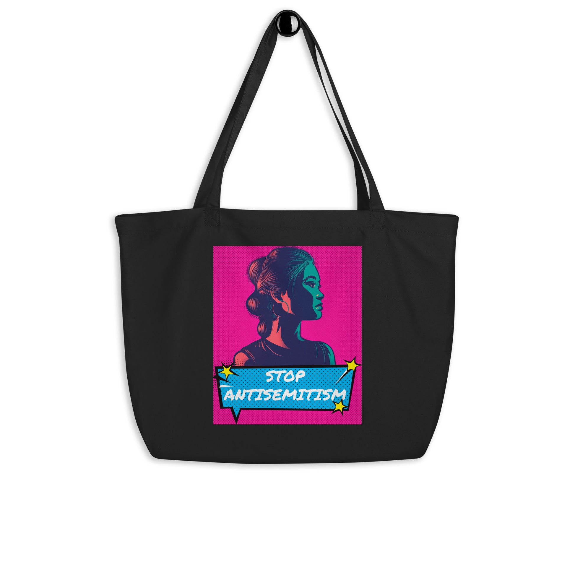 Pop Art Style | Antisemitism | Large Organic Tote Bag