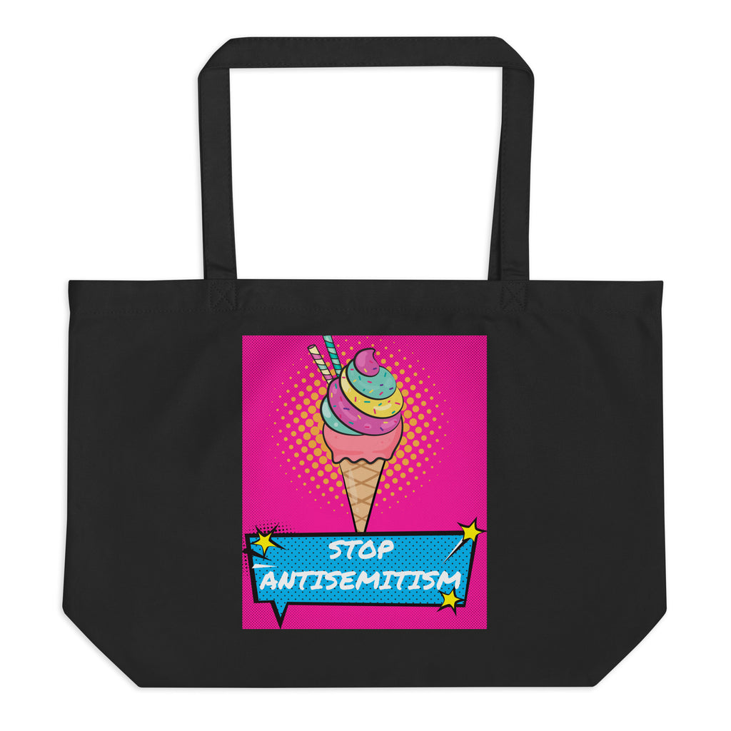 Pop Art Style | Antisemitism | Large Organic Tote Bag