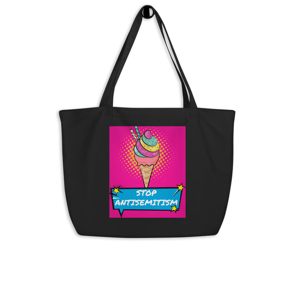 Pop Art Style | Antisemitism | Large Organic Tote Bag