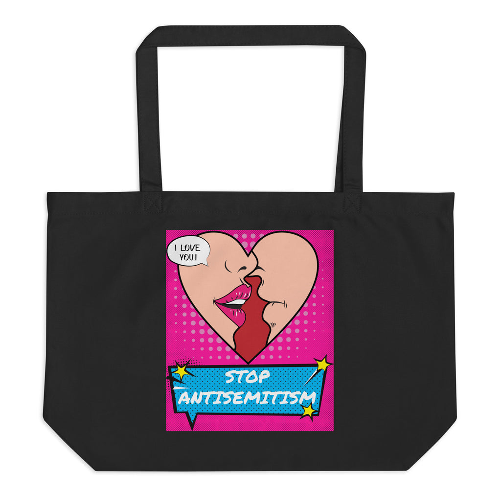 Pop Art Style | Antisemitism | Large Organic Tote Bag