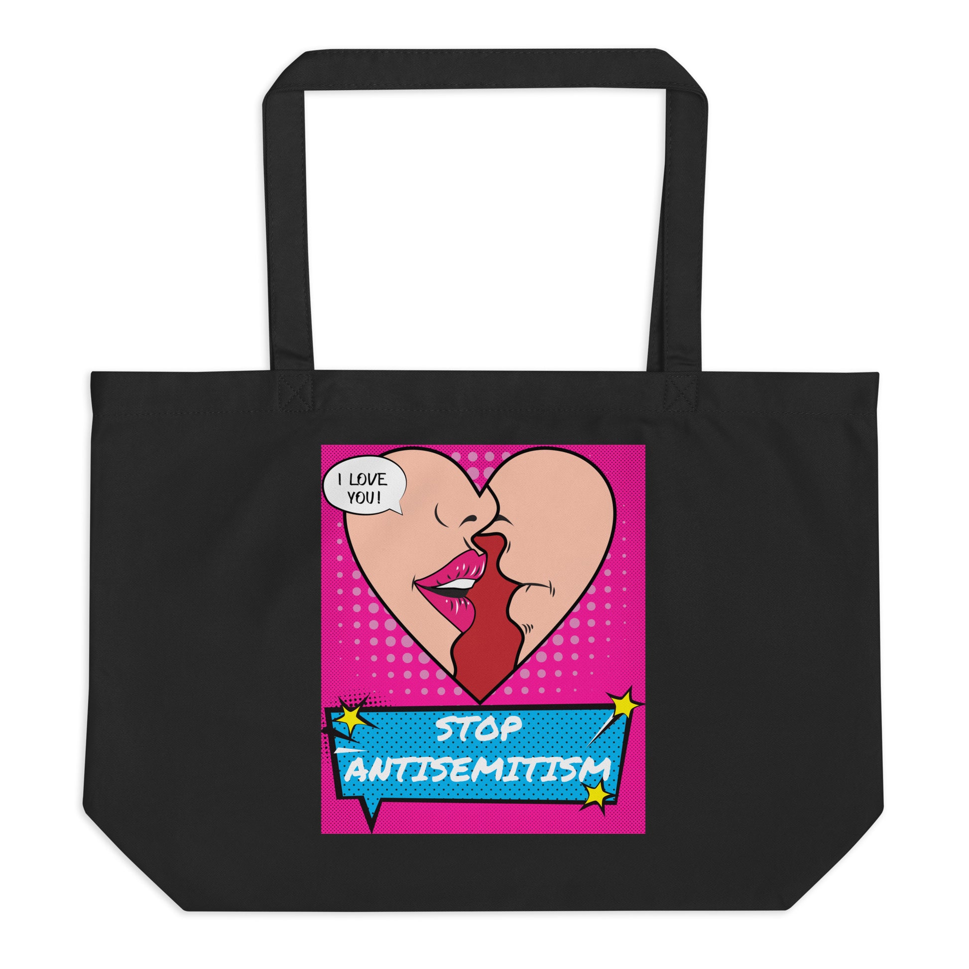 Pop Art Style | Antisemitism | Large Organic Tote Bag