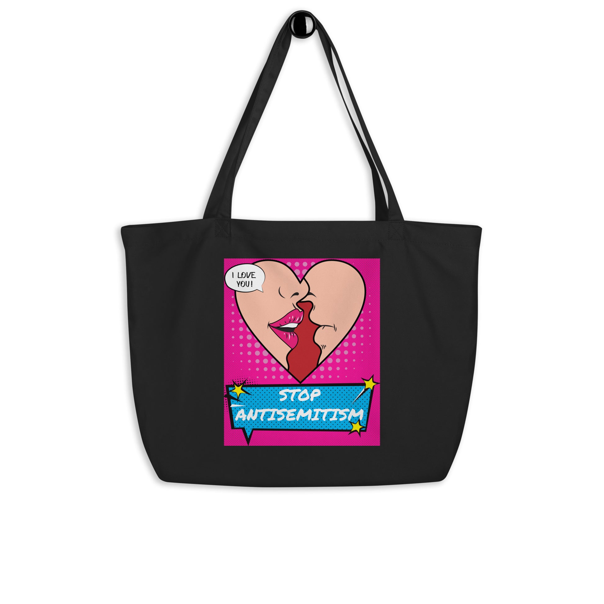 Pop Art Style | Antisemitism | Large Organic Tote Bag