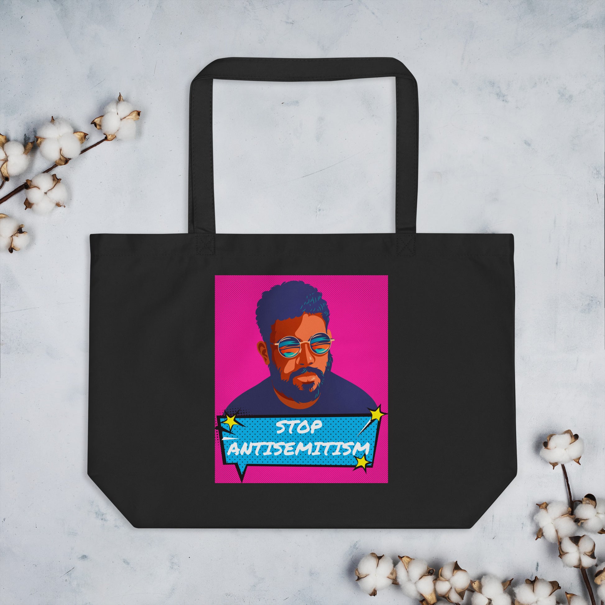 Pop Art Style | Antisemitism | Large Organic Tote Bag