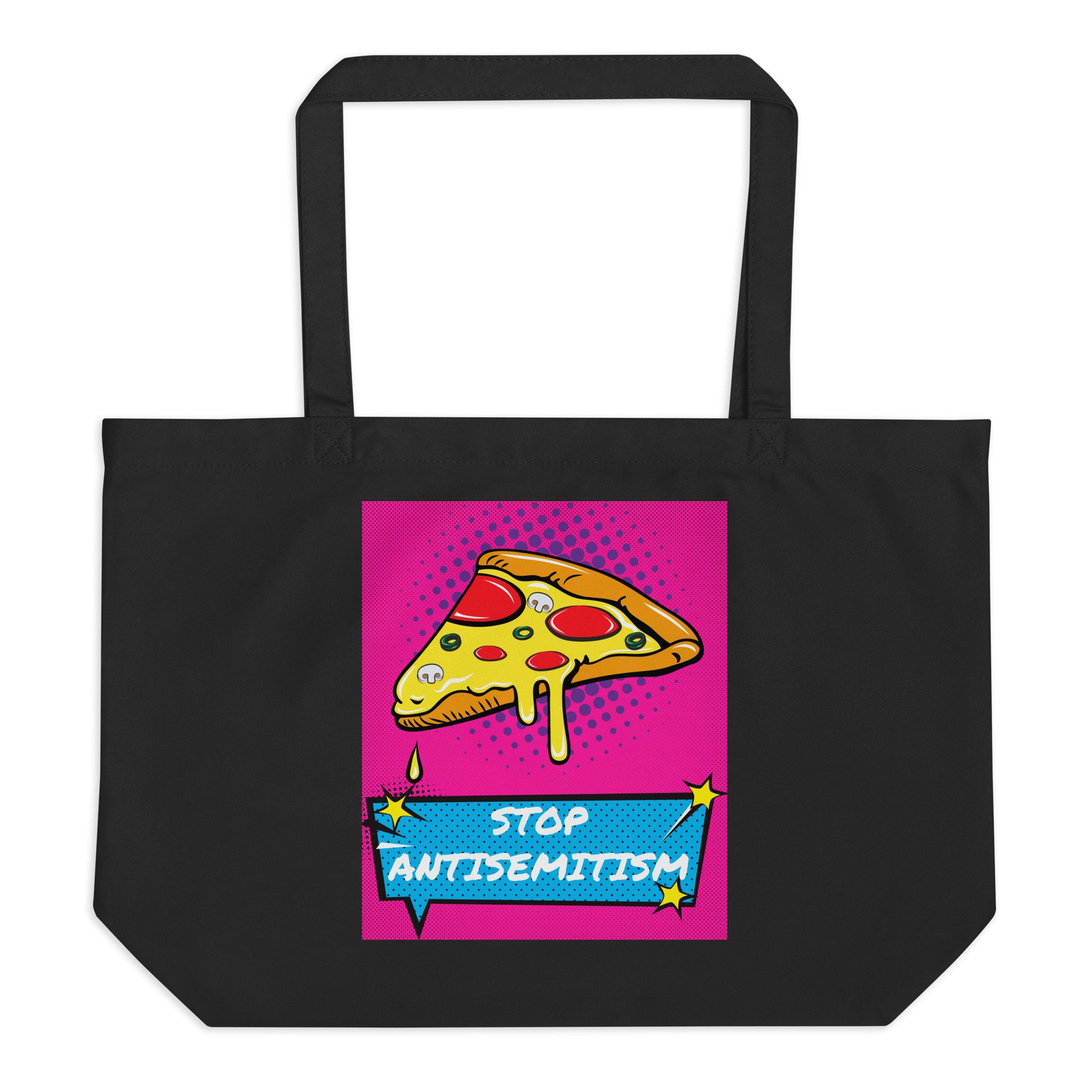 Pop Art Style | Antisemitism | Large Organic Tote Bag Jouparty