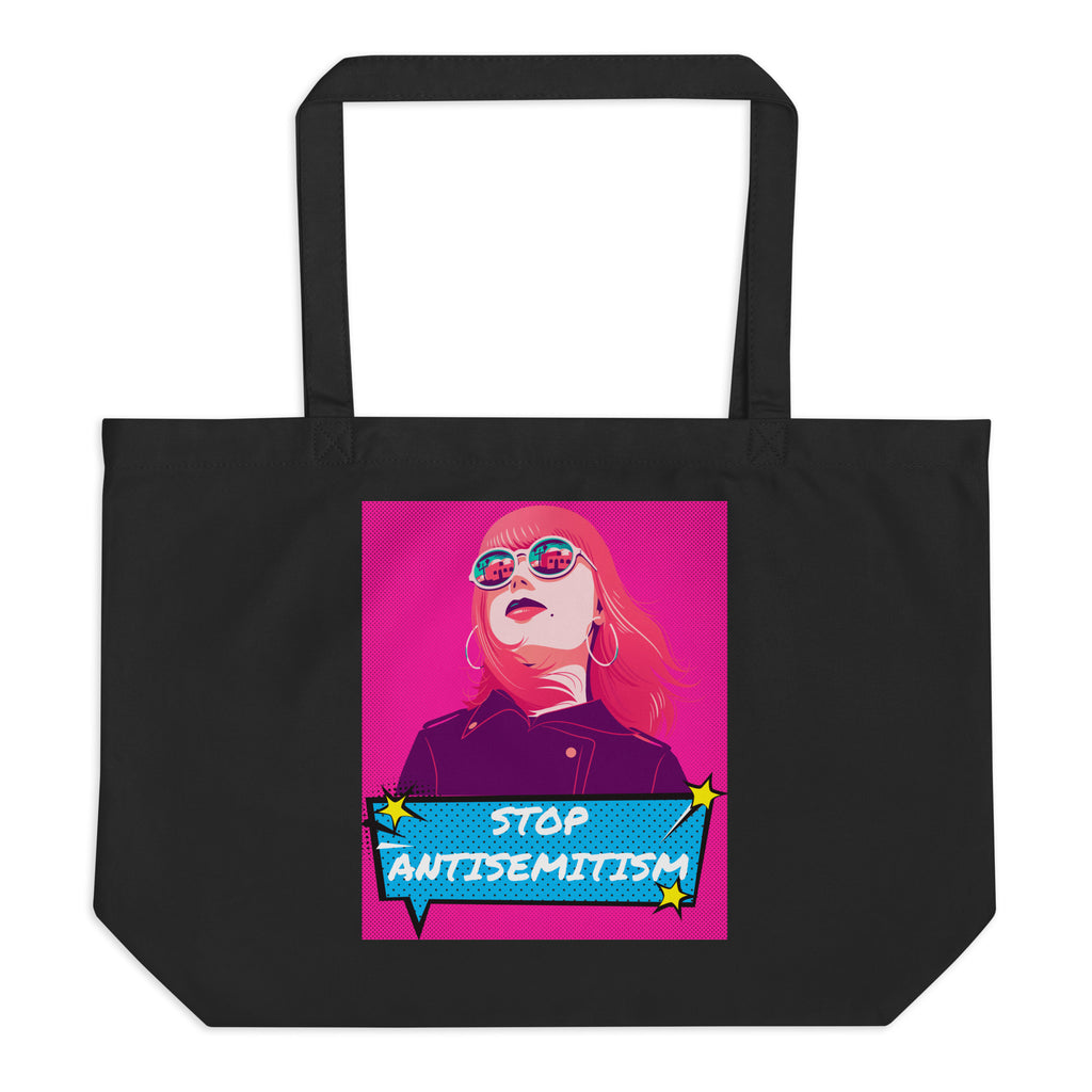 Pop Art Style | Antisemitism | Large Organic Tote Bag Jouparty
