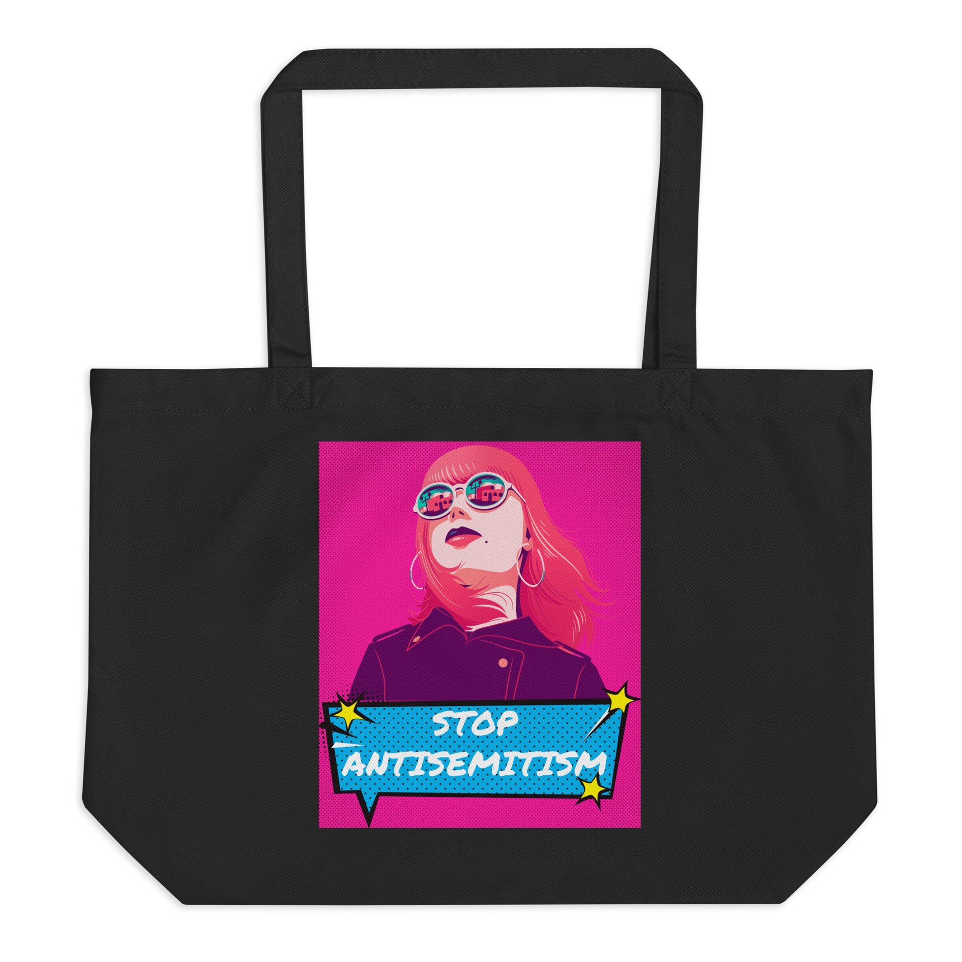 Pop Art Style | Antisemitism | Large Organic Tote Bag Jouparty