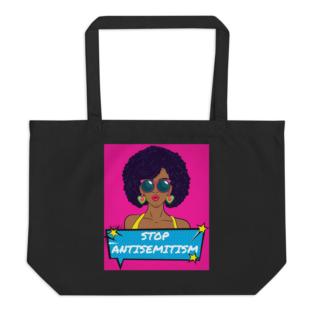 Pop Art Style | Antisemitism | Large Organic Tote Bag Jouparty