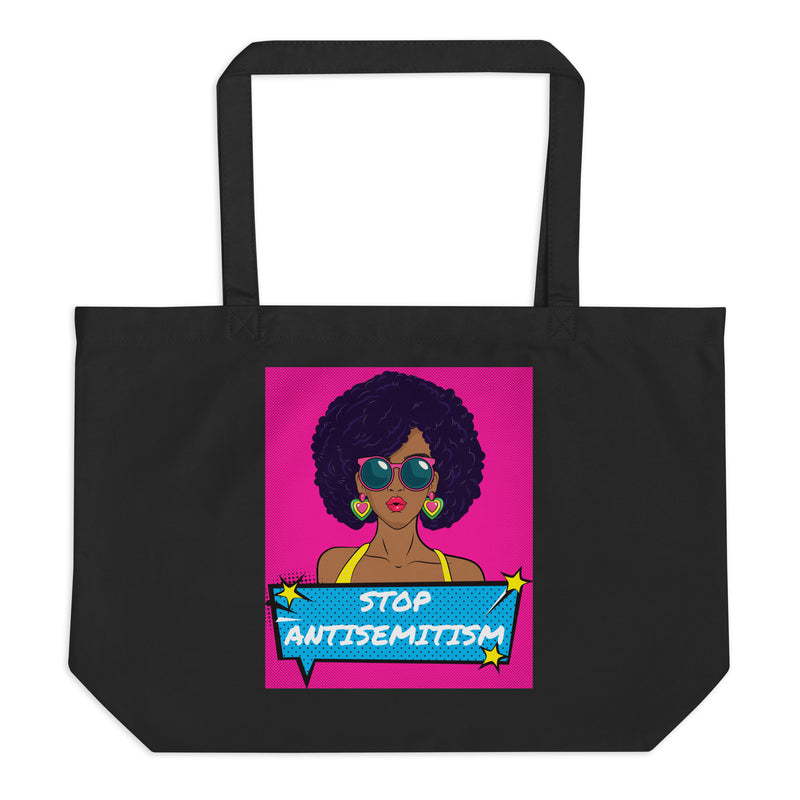 Pop Art Style | Antisemitism | Large Organic Tote Bag