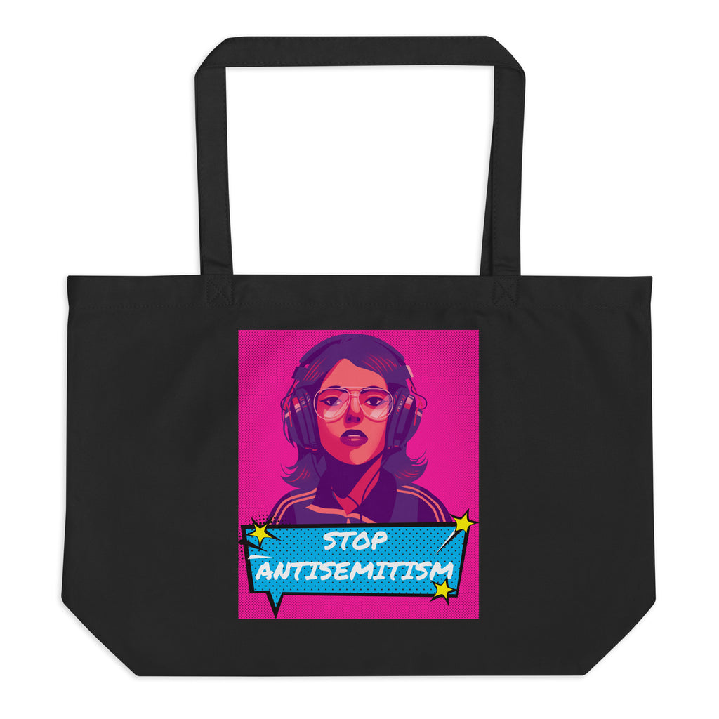 Pop Art Style | Antisemitism | Large Organic Tote Bag Jouparty