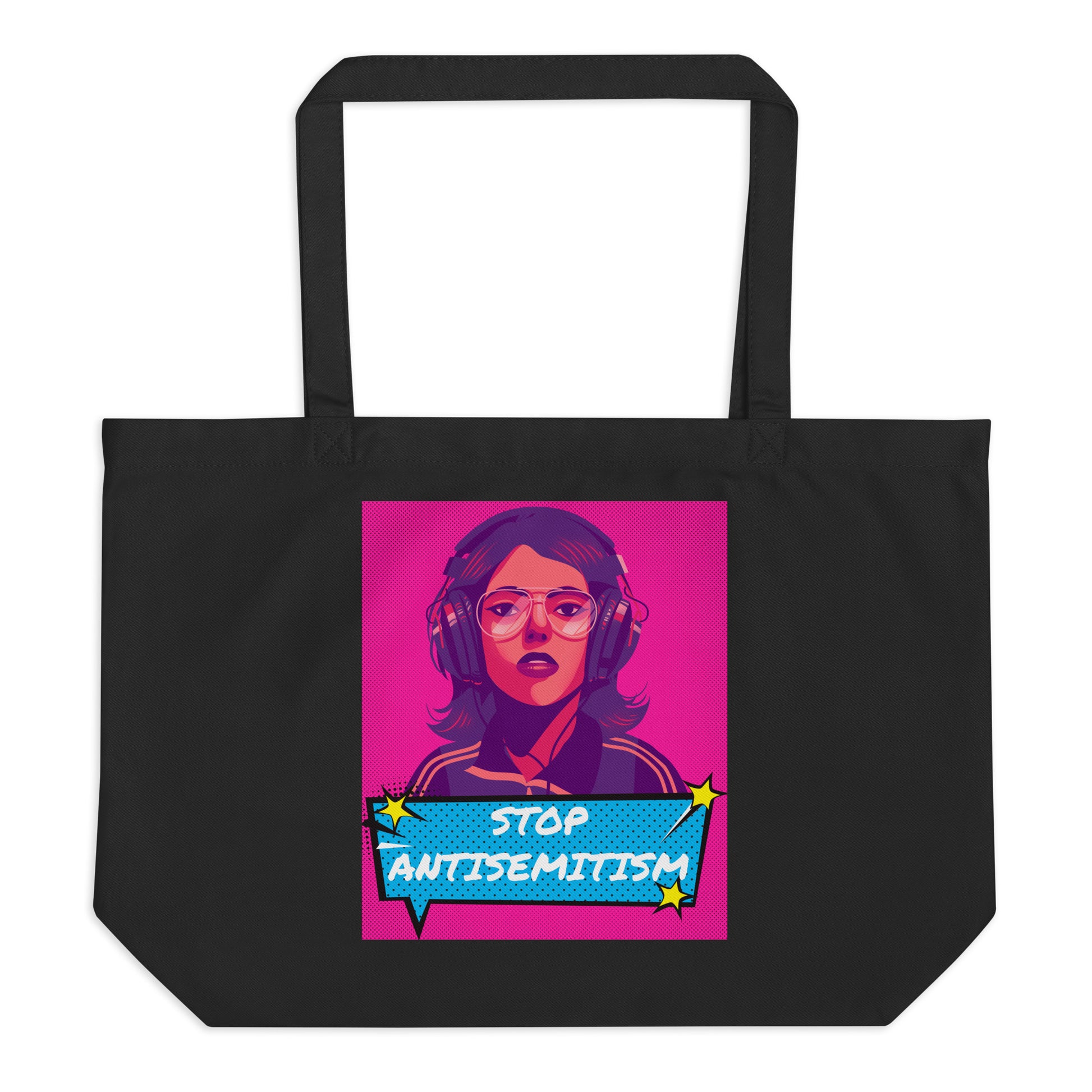 Pop Art Style | Antisemitism | Large Organic Tote Bag Jouparty