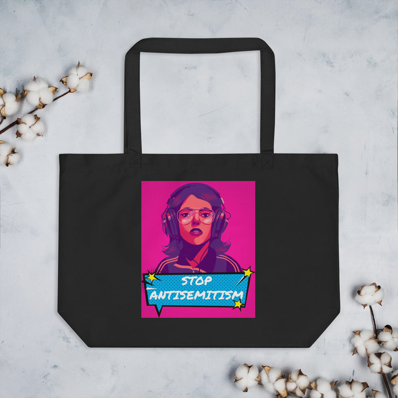 Pop Art Style | Antisemitism | Large Organic Tote Bag