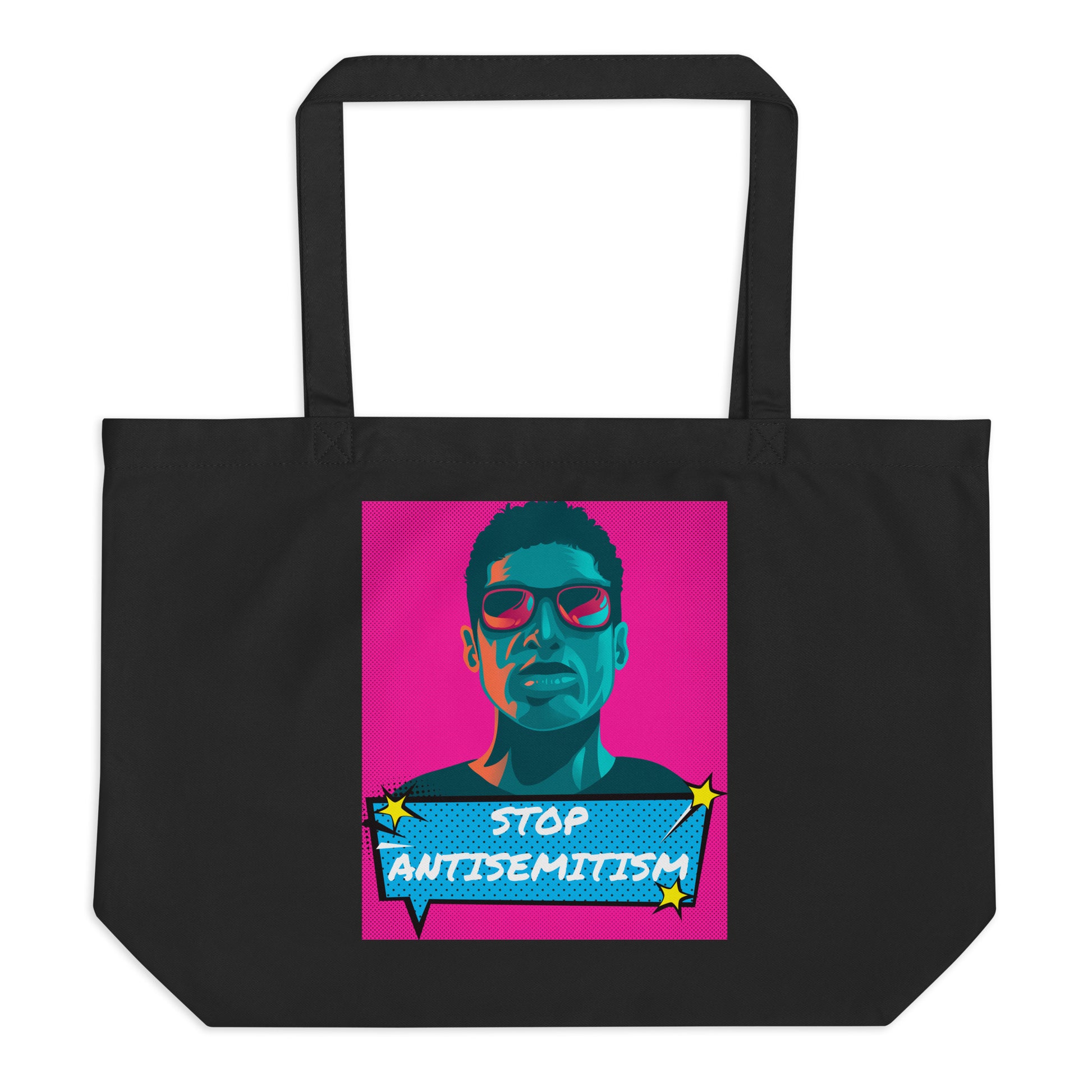 Pop Art Style | Antisemitism | Large Organic Tote Bag Jouparty