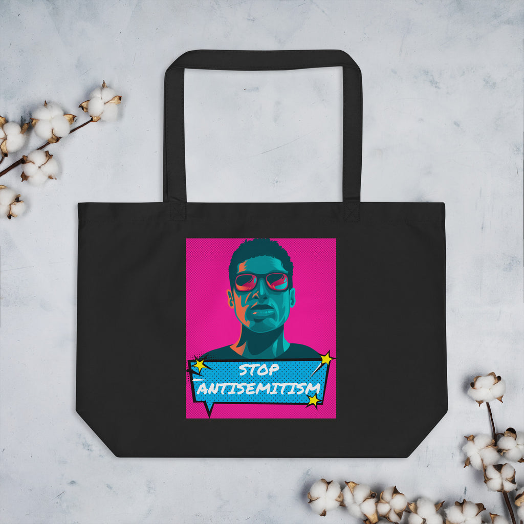 Pop Art Style | Antisemitism | Large Organic Tote Bag Jouparty