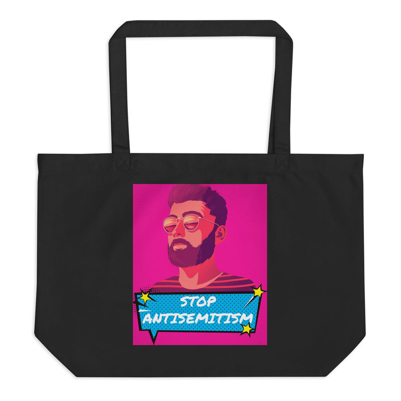 Pop Art Style | Antisemitism | Large Organic Tote Bag