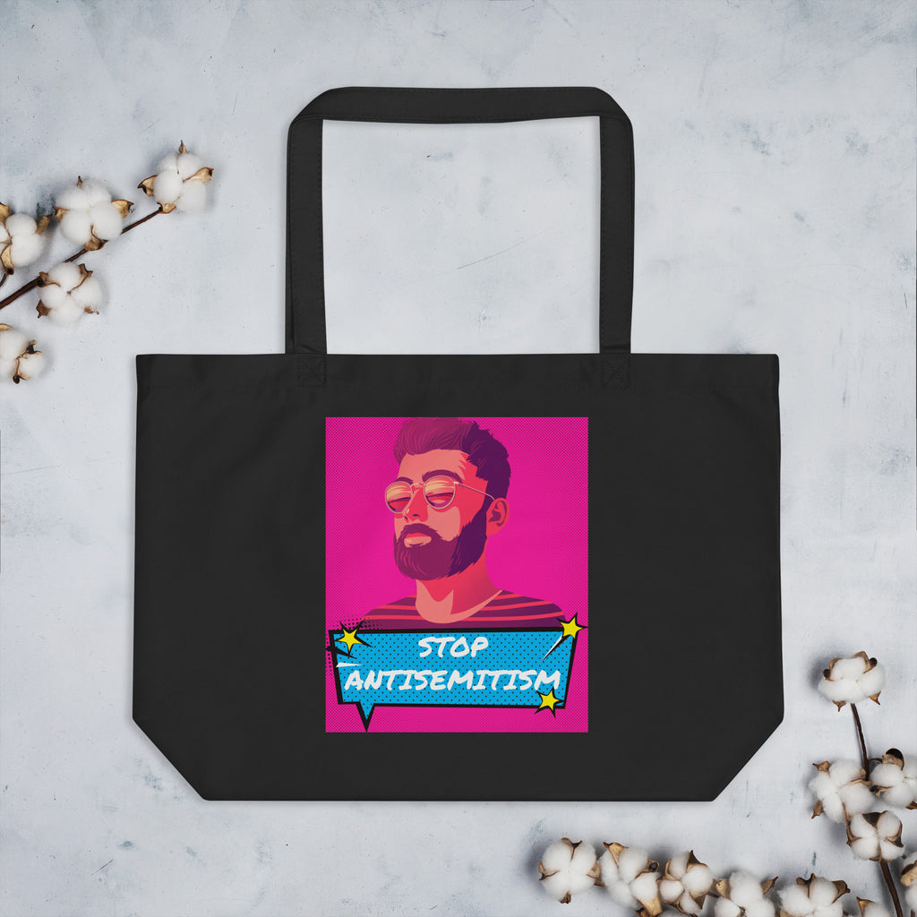 Pop Art Style | Antisemitism | Large Organic Tote Bag