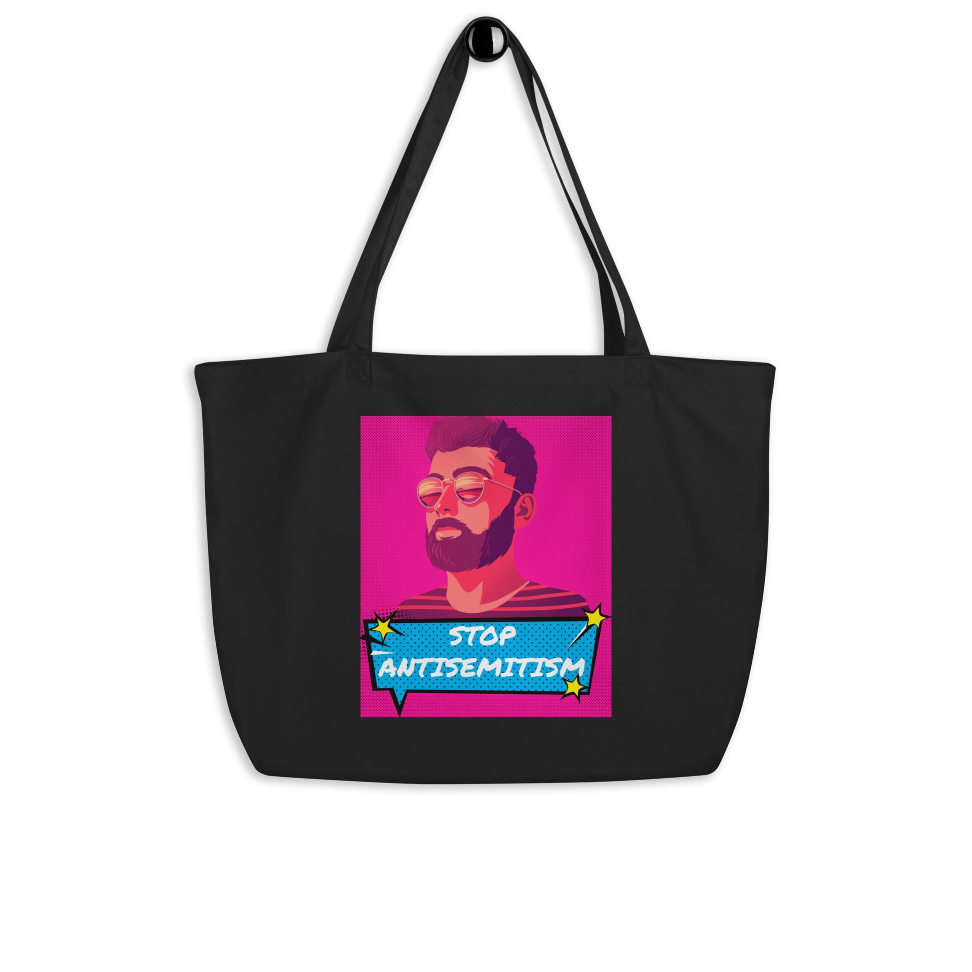 Pop Art Style | Antisemitism | Large Organic Tote Bag