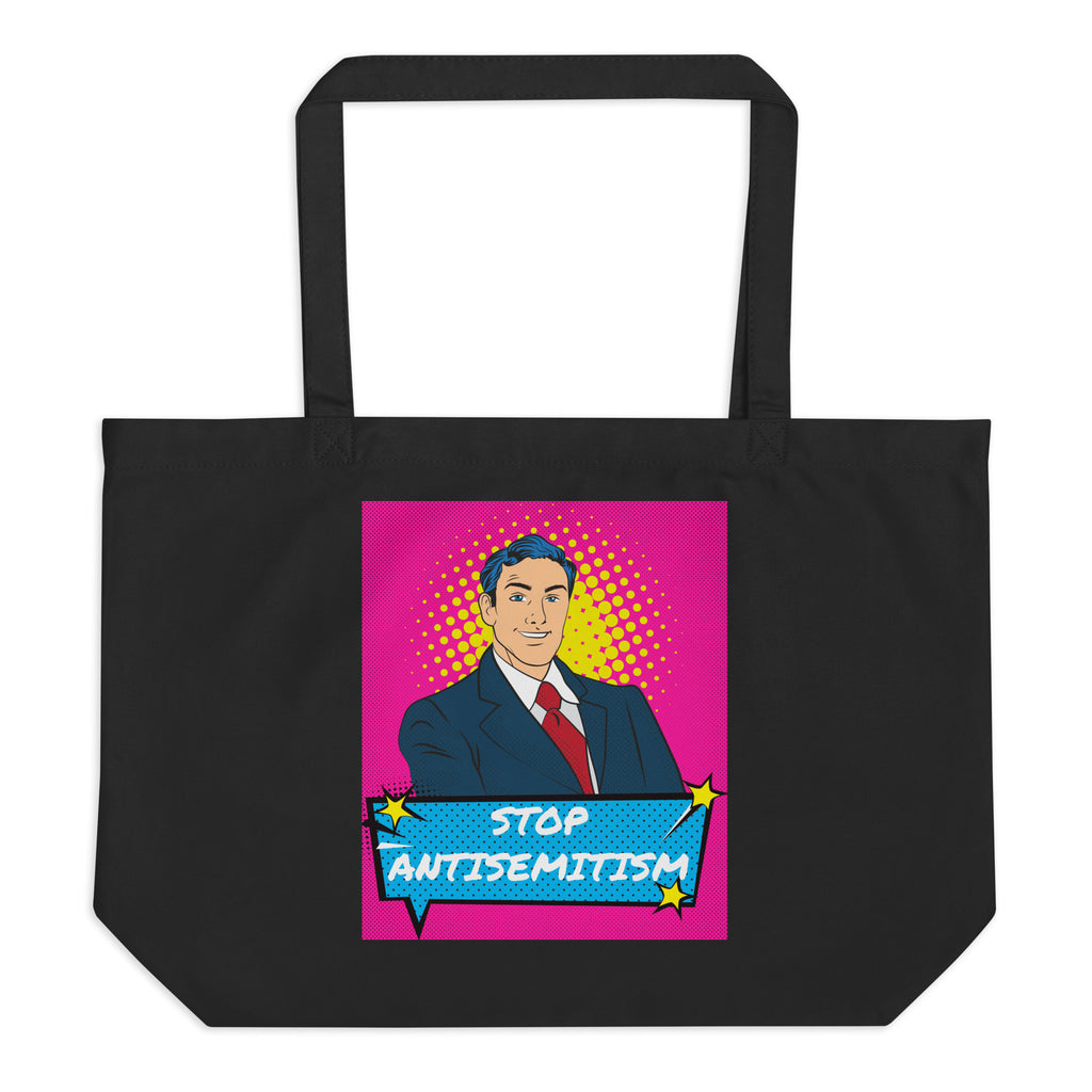 Pop Art Style | Antisemitism | Large Organic Tote Bag Jouparty